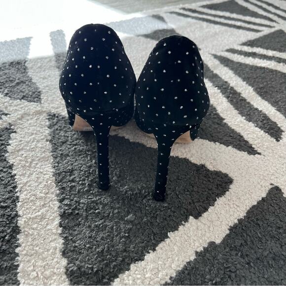 Jimmy Choo Romy 100 Pumps In Black Velvet With Glitters Size 37 - Picture 3 of 5